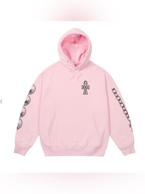 PALACE WIZARD SLEEVES HOOD LUSH FLUSH (Pink) Logo Hoodie Sweatshirt SS25 Size XL